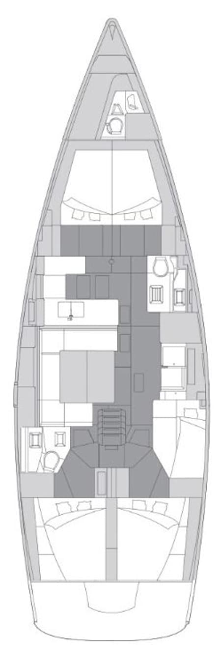 Charter Rental Sailboat Sea Duce in Croatia Layout | Yacht4Less