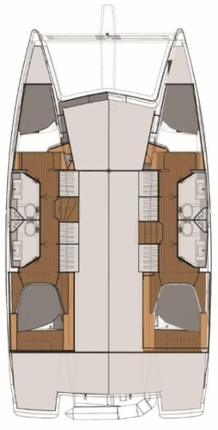 Charter Rental Catamaran Gloria in Turkey Layout | Yacht4Less