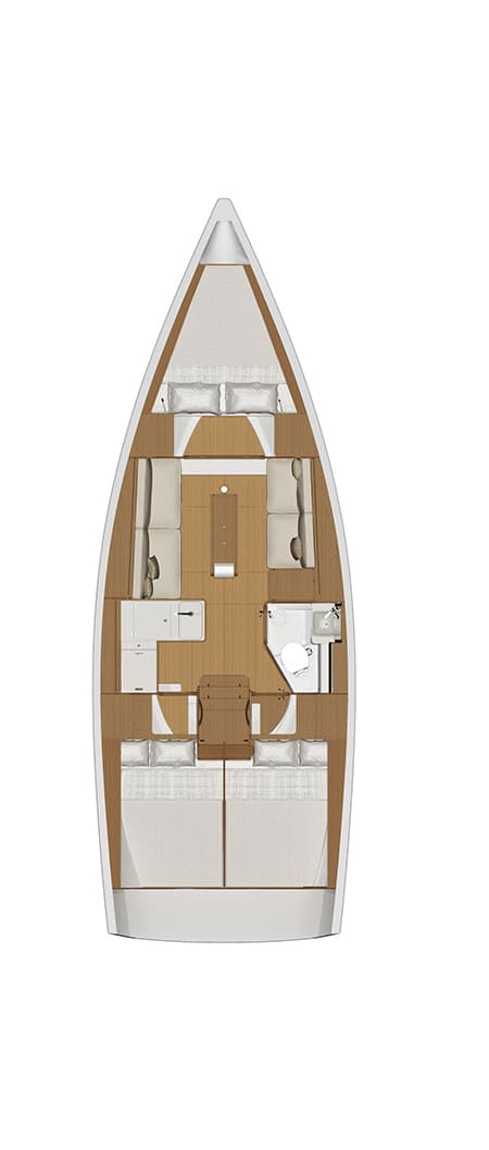 Charter Rental Sailboat Gracia in Turkey Layout | Yacht4Less