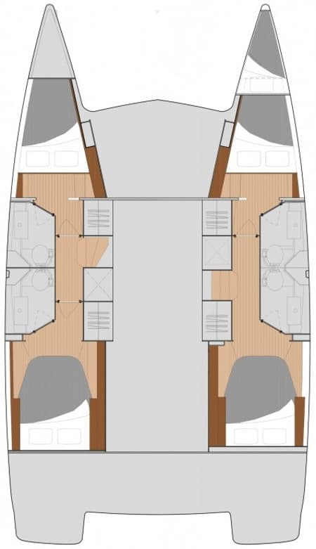Charter Rental Catamaran Blue Orion in Turkey Layout | Yacht4Less