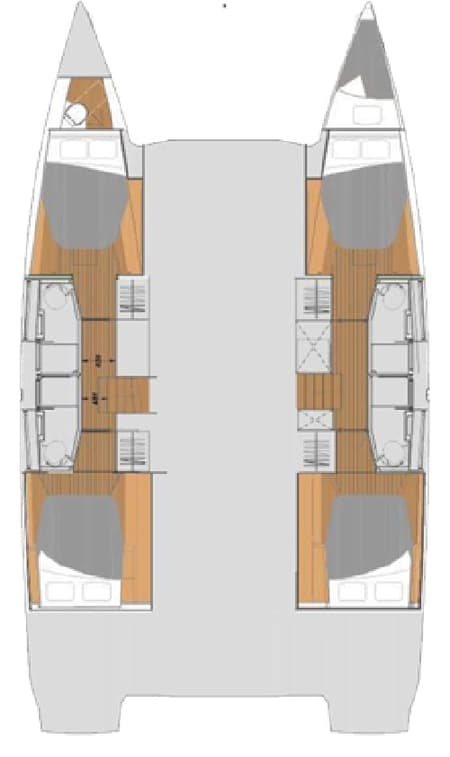 Charter Rental Catamaran Lalom in Turkey Layout | Yacht4Less