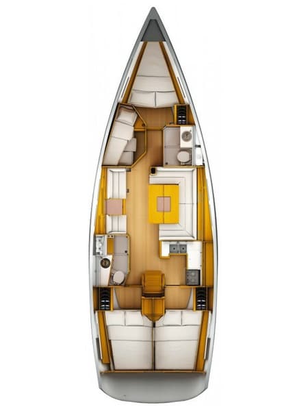 Charter Rental Sailboat Gael in Spain Layout | Yacht4Less