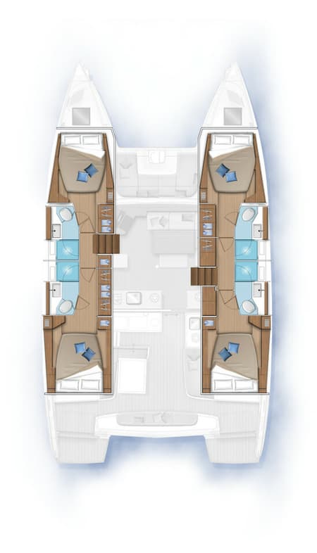 Charter Rental Catamaran Sofia in Croatia Layout | Yacht4Less
