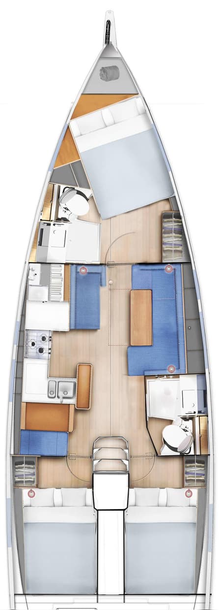 Charter Rental Sailboat Suncity 3 in Turkey Layout | Yacht4Less