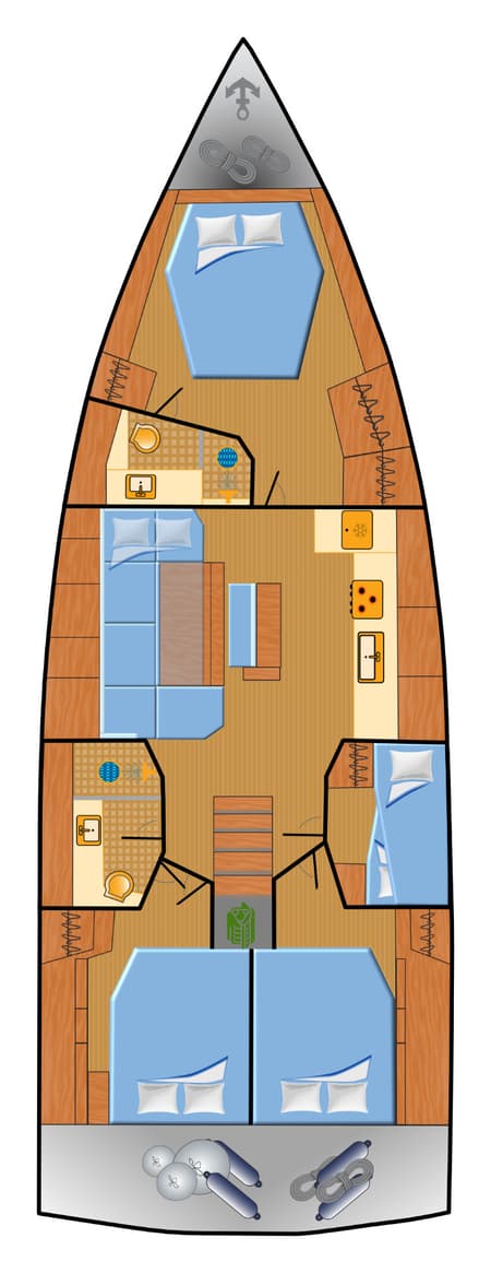 Charter Rental Sailboat freebe in Croatia Layout | Yacht4Less
