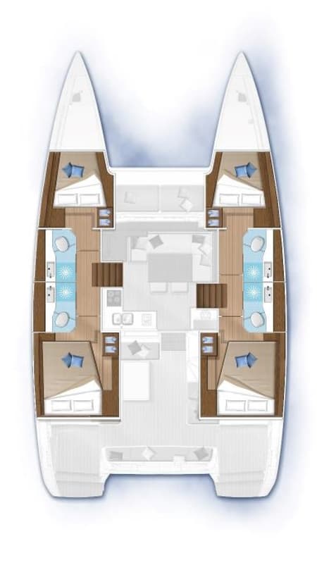 Charter Rental Catamaran Solentia in Croatia Layout | Yacht4Less