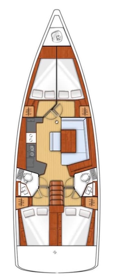 Charter Rental Sailboat Pomerol in Croatia Layout | Yacht4Less