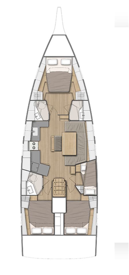 Charter Rental Sailboat Naima in Greece Layout | Yacht4Less
