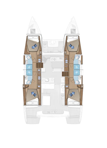 Charter Rental Catamaran Aqua Vitae in Greece Layout | Yacht4Less