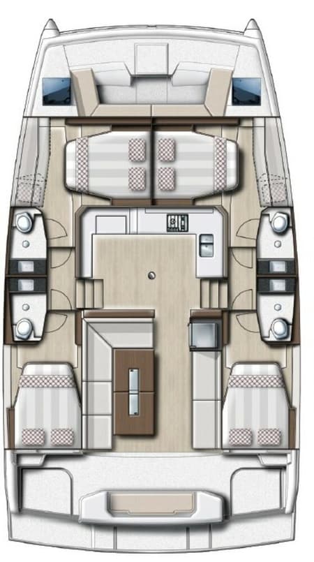 Charter Rental Catamaran Helona in Greece Layout | Yacht4Less