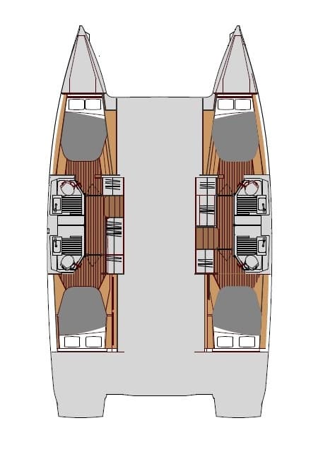 Charter Rental Catamaran Le Bart in Croatia Layout | Yacht4Less