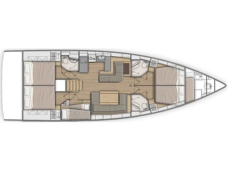 Charter Rental Sailboat Elettra in Italy Layout | Yacht4Less