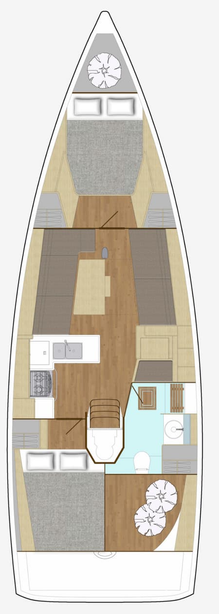 Charter Rental Sailboat Areti in Greece Layout | Yacht4Less