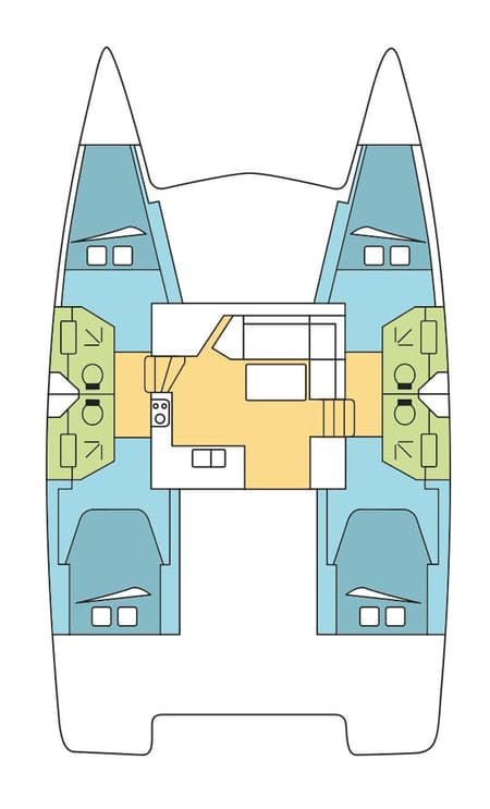 Charter Rental Catamaran Chilli in Croatia Layout | Yacht4Less