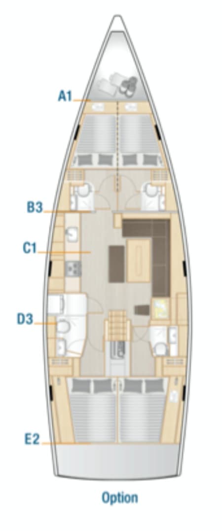 Charter Rental Sailboat Evelyn in Croatia Layout | Yacht4Less