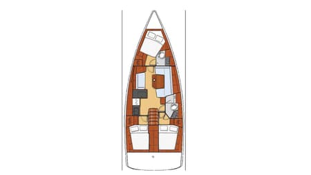 Charter Rental Sailboat Tikal II in Greece Layout | Yacht4Less