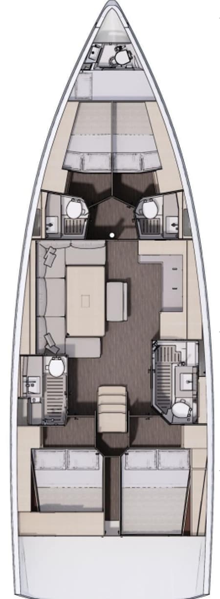 Charter Rental Sailboat Happiness in Turkey Layout | Yacht4Less