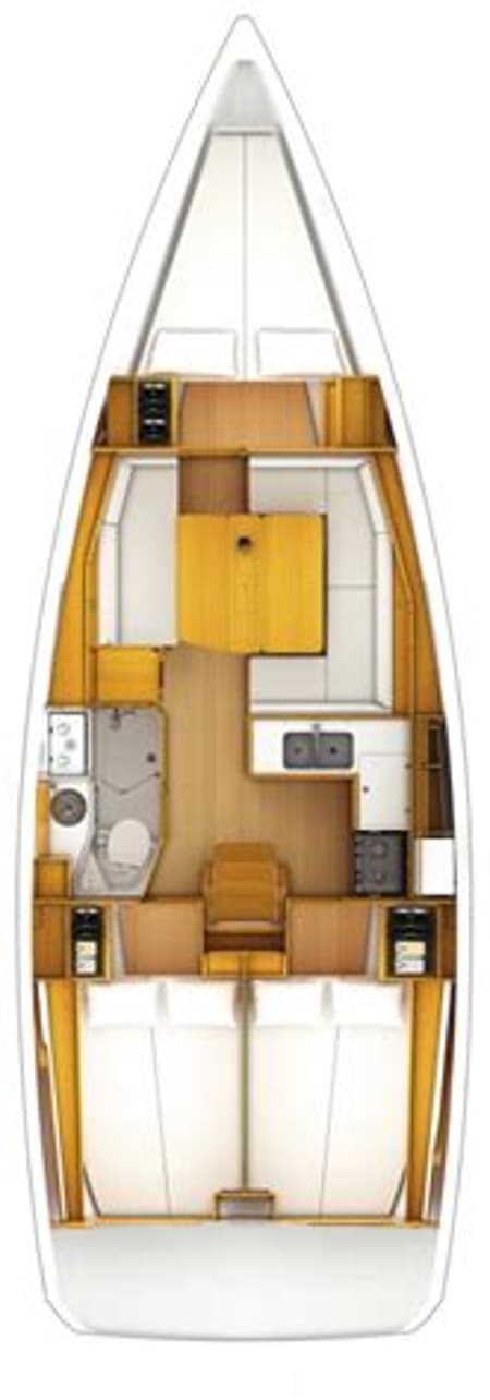 Charter Rental Sailboat Argo in Greece Layout | Yacht4Less