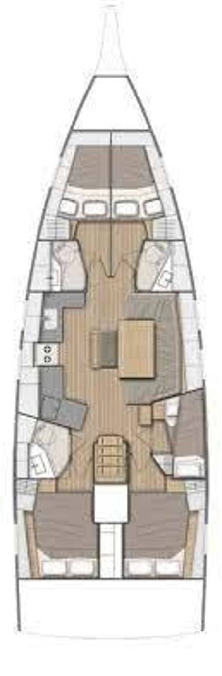 Charter Rental Sailboat Evi in Greece Layout | Yacht4Less