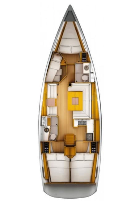Charter Rental Sailboat Spirus in Greece Layout | Yacht4Less