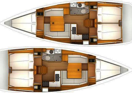 Charter Rental Sailboat Agios Georgios in Greece Layout | Yacht4Less