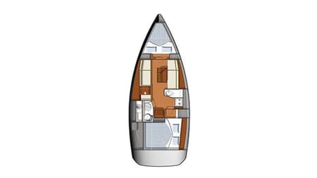Charter Rental Sailboat Carry On in Greece Layout | Yacht4Less