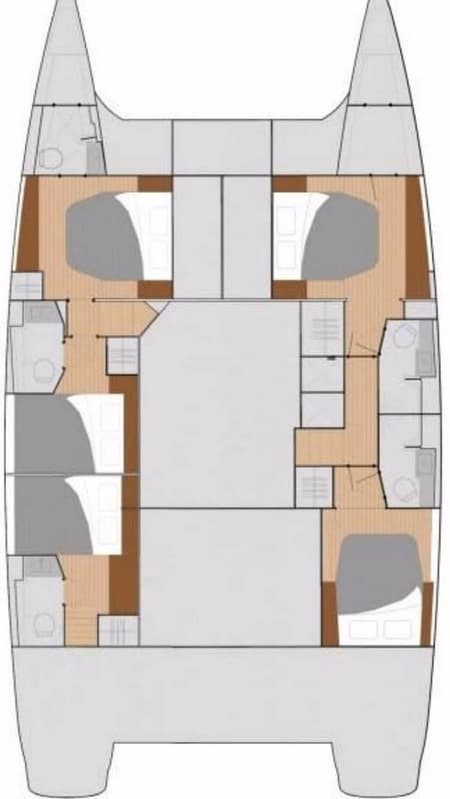 Charter Rental Catamaran Sea Energy V in Greece Layout | Yacht4Less