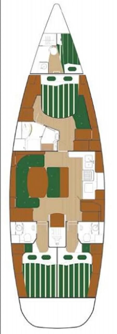 Charter Rental Sailboat Tetina in Greece Layout | Yacht4Less