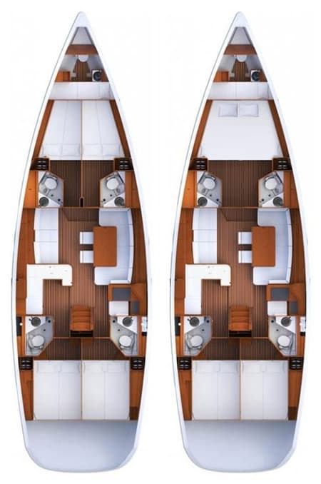 Charter Rental Sailboat Trinity in Spain Layout | Yacht4Less