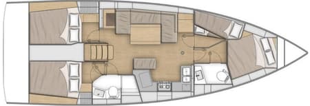 Charter Rental Sailboat Enjoy in Croatia Layout | Yacht4Less