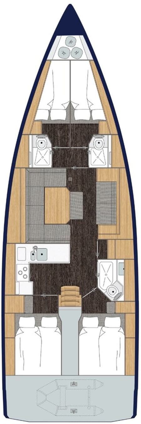 Charter Rental Sailboat Allegro in Turkey Layout | Yacht4Less