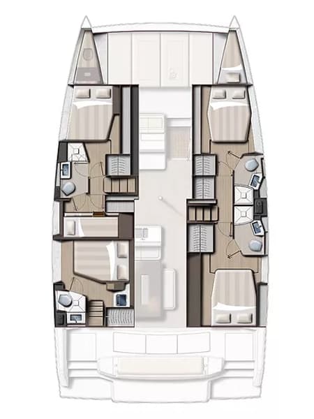 Charter Rental Catamaran Acrux in Croatia Layout | Yacht4Less