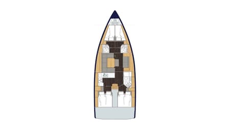 Charter Rental Sailboat Nutmeg in Greece Layout | Yacht4Less