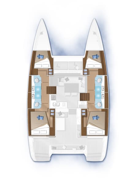 Charter Rental Catamaran Wave elli in Croatia Layout | Yacht4Less