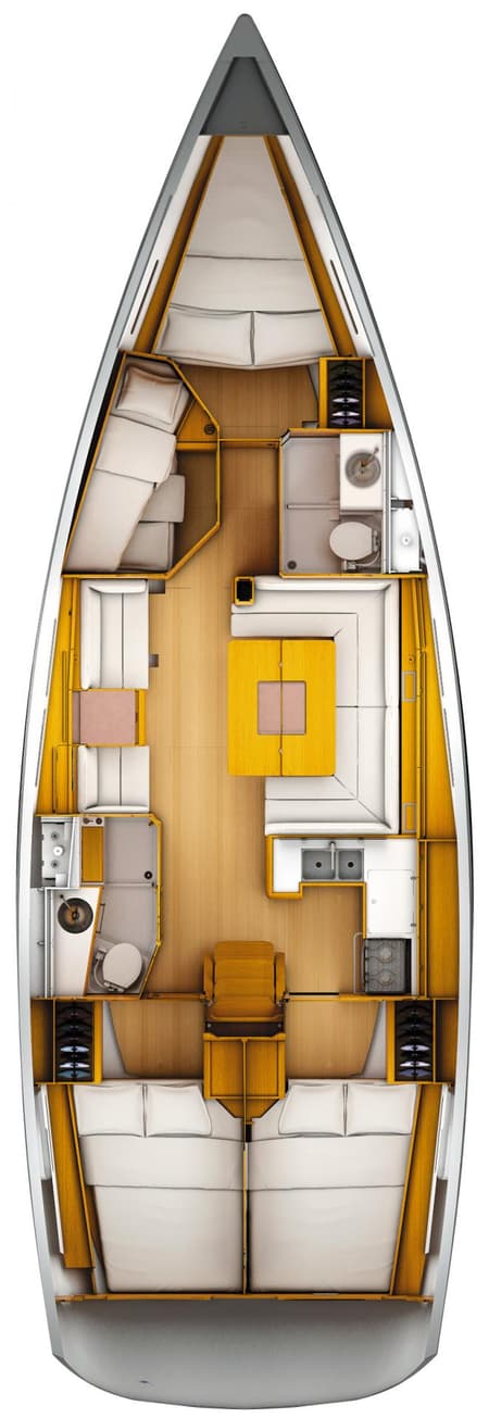 Charter Rental Sailboat Genesis in Greece Layout | Yacht4Less
