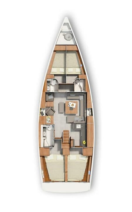 Charter Rental Sailboat Diamond in Croatia Layout | Yacht4Less