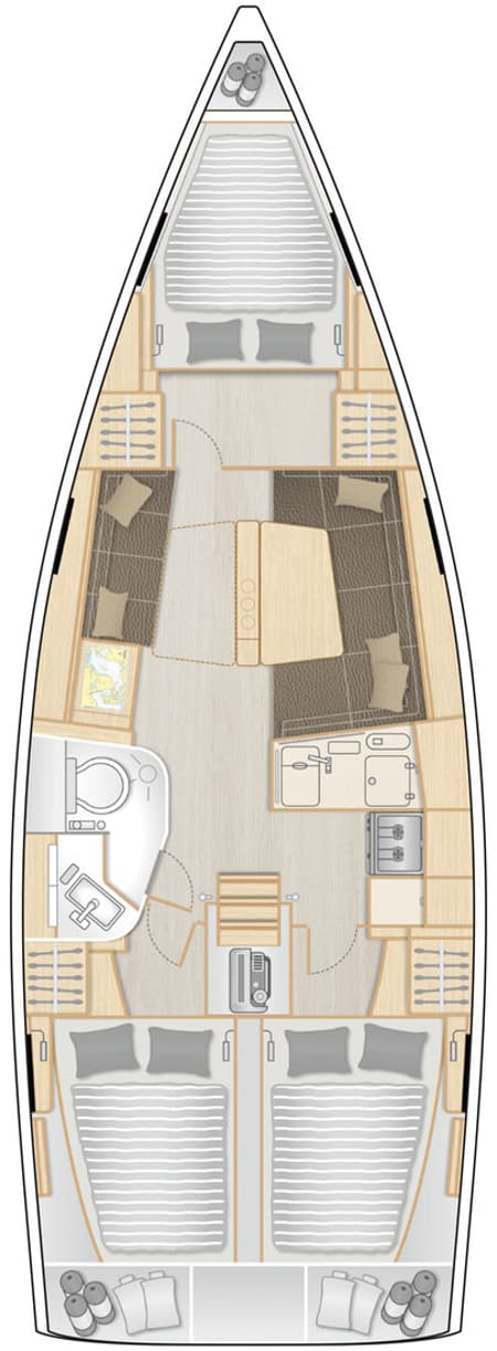 Charter Rental Sailboat Atlas in Turkey Layout | Yacht4Less