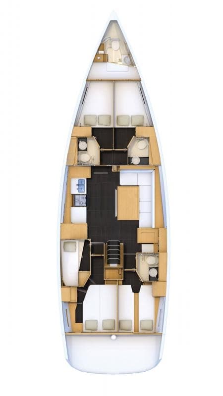 Charter Rental Sailboat Nobilis One in Greece Layout | Yacht4Less