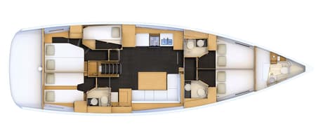 Charter Rental Sailboat Our Lady in Greece Layout | Yacht4Less