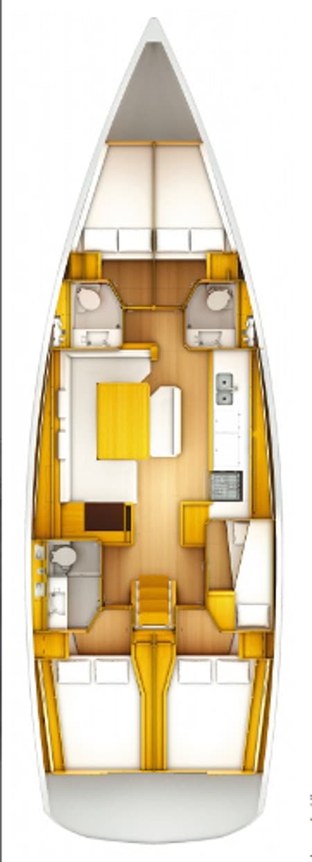 Charter Rental Sailboat Kalliroi in Greece Layout | Yacht4Less