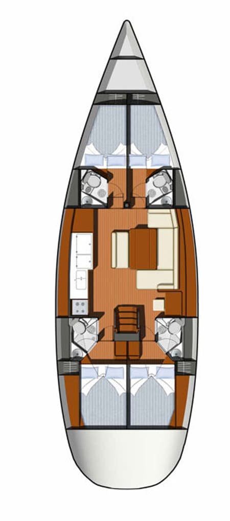 Charter Rental Sailboat Almyra in Greece Layout | Yacht4Less