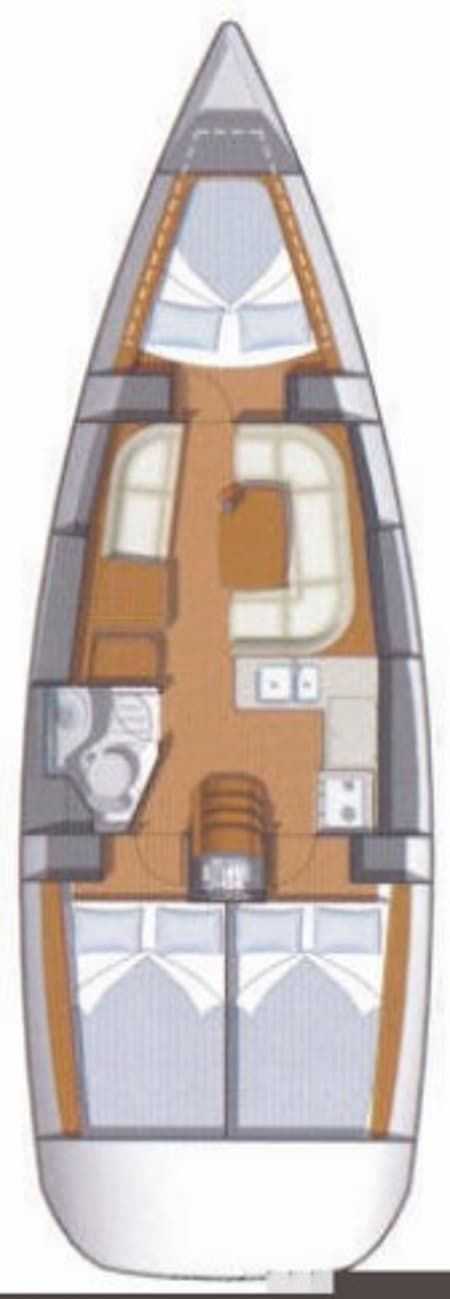 Charter Rental Sailboat Dione in Greece Layout | Yacht4Less