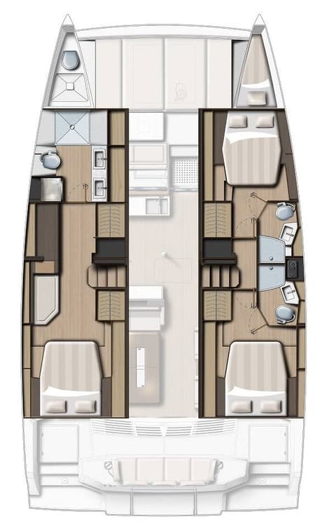 Charter Rental Catamaran Apollo in Croatia Layout | Yacht4Less