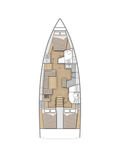 Charter Rental Sailboat Elma in Greece Layout | Yacht4Less