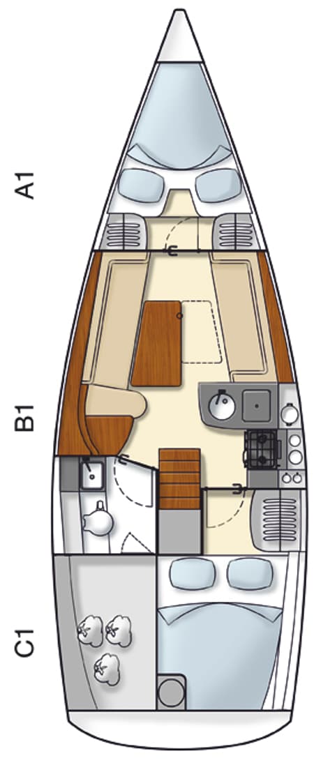 Charter Rental Sailboat Selini in Greece Layout | Yacht4Less