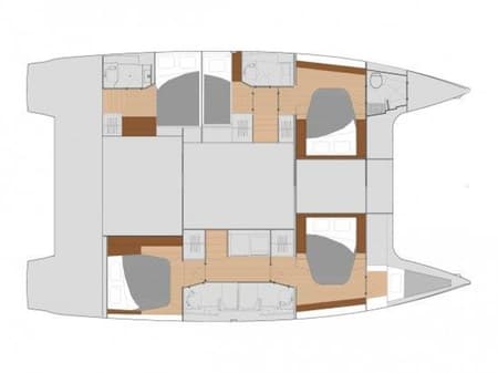 Charter Rental Catamaran Orsa 3 in Italy Layout | Yacht4Less