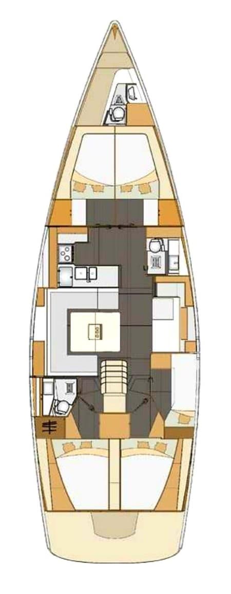Charter Rental Sailboat Suzy in Croatia Layout | Yacht4Less