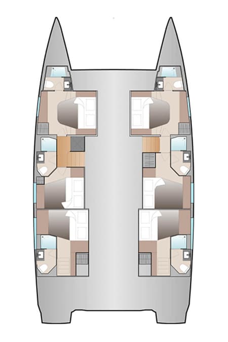 Charter Rental Catamaran Endless Summer in BVI Layout | Yacht4Less