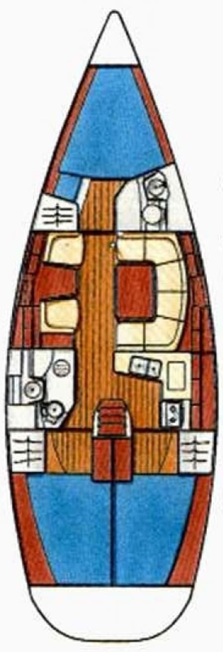 Charter Rental Sailboat Panic in Greece Layout | Yacht4Less