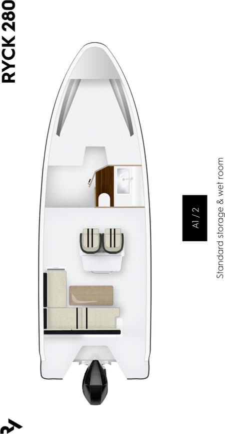 Charter Rental Motorboat Ryck 280 in Croatia Layout | Yacht4Less